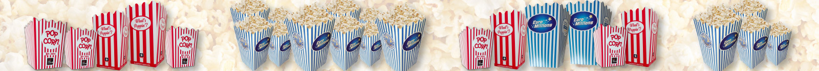 Bedrukte popcorndoosjes. Popcorn bakjes kopen popcorn doosjes bestellen met eigen logo of ontwerp