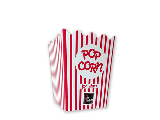 Bedrukte popcorndoosjes of popcorn bakjes kopen van klein tot groot formaat